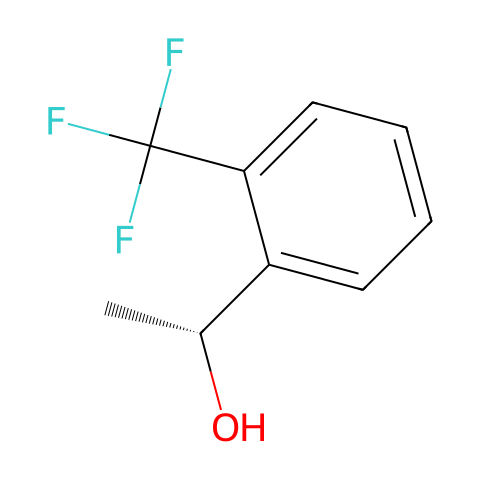 (R)-1-[2-(TRIFLUOROMETHYL)PHENYL]ETHANOL结构图