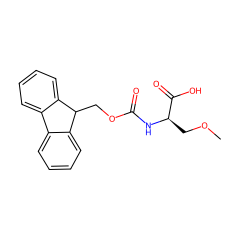 N-[芴甲氧羰基]-O-甲基-D-丝氨酸结构图