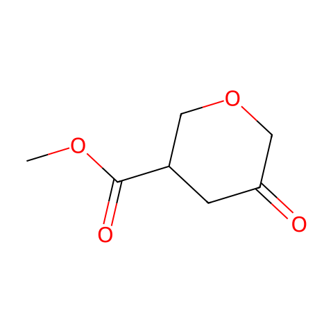 methyl 5-oxooxane-3-carboxylate结构图