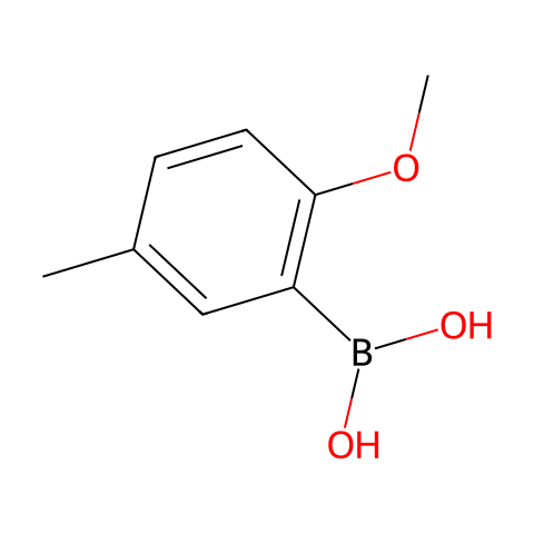 2-甲氧基-5-甲基苯硼酸(包含数量不等的酸酐)结构图