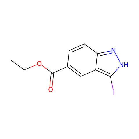 ethyl 3-iodo-1H-indazole-5-carboxylate结构图