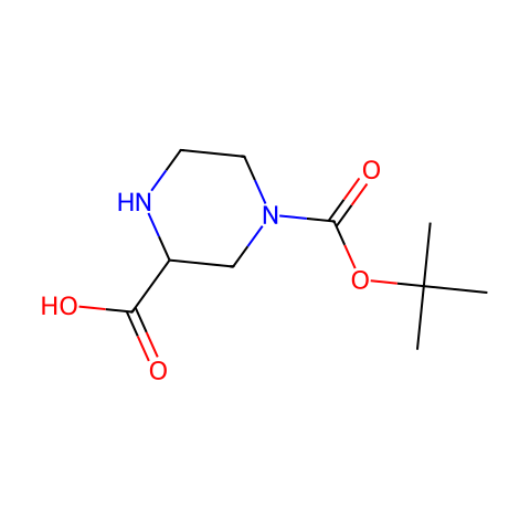 4-Boc-哌嗪-2-羧酸结构图