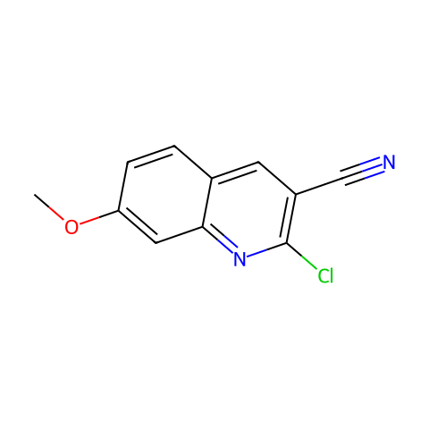 2-CHLORO-7-METHOXYQUINOLINE-3-CARBONITRILE结构图