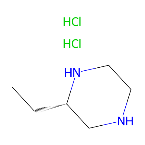 (S)-2-ethylpiperazine (diHydrochloride)结构图