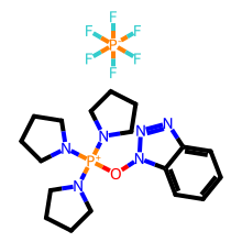 六氟磷酸苯并三唑-1-基-氧基三吡咯烷基磷结构图