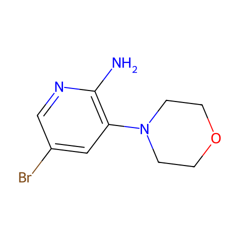 5-Bromo-3-morpholinopyridin-2-amine结构图