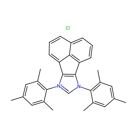 7,9-二均三甲苯基-7H-苊并[1,2-d]咪唑-9-鎓氯化物结构图