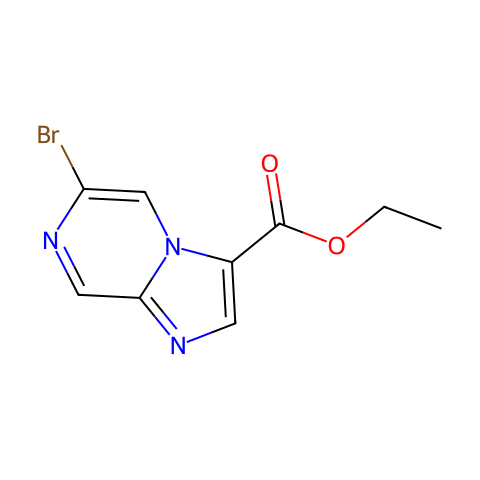ethyl 6-bromoimidazo[1,2-a]pyrazine-3-carboxylate结构图