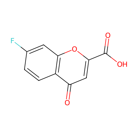 7-FLUORO-4-OXO-4H-CHROMENE-2-CARBOXYLIC ACID结构图