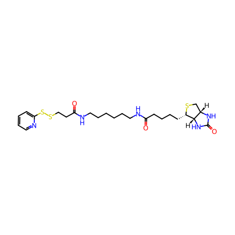 N-(6-[生物素胺]己基)-3’-(2’-吡啶二硫)丙酰胺结构图