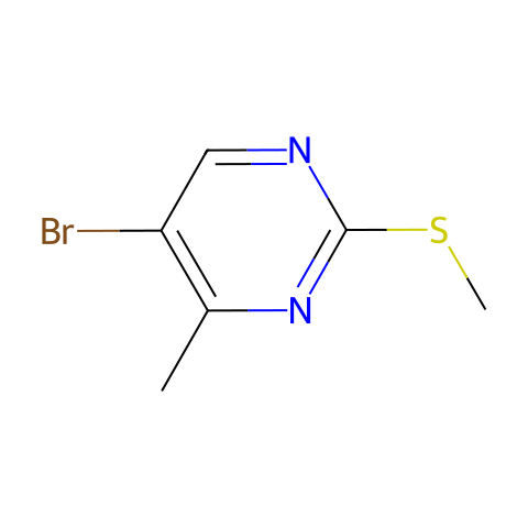 5-溴-4-甲基-2-(甲硫基)嘧啶结构图