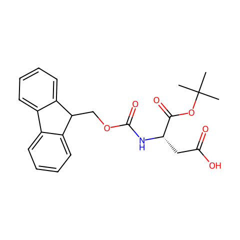N-Fmoc-L-天冬氨酸-1-叔丁酯结构图