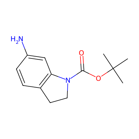 6-AMINO-2,3-DIHYDRO-INDOLE-1-CARBOXYLIC ACID TERT-BUTYL ESTER结构图