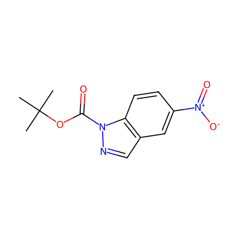 N-(1)-BOC-5-NITRO-INDAZOLE结构图