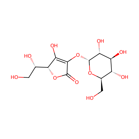 2-O-α-D-吡喃葡糖基-L-抗坏血酸结构图
