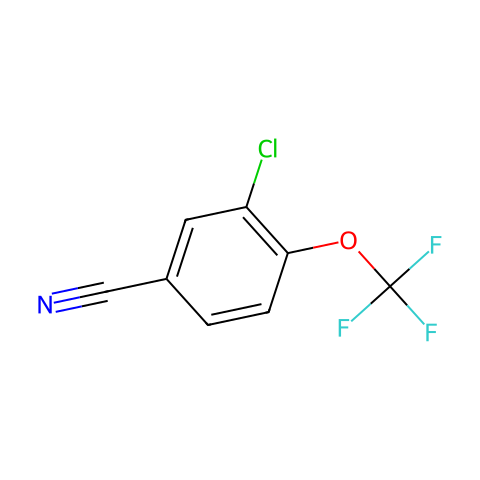 3-氯-4-(三氟甲氧基)苯甲腈结构图