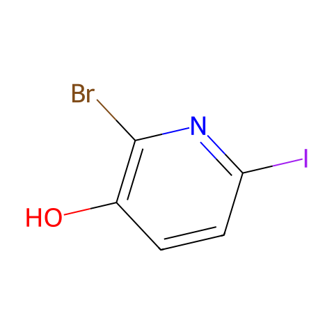 2-溴-6-碘-吡啶-3-醇结构图