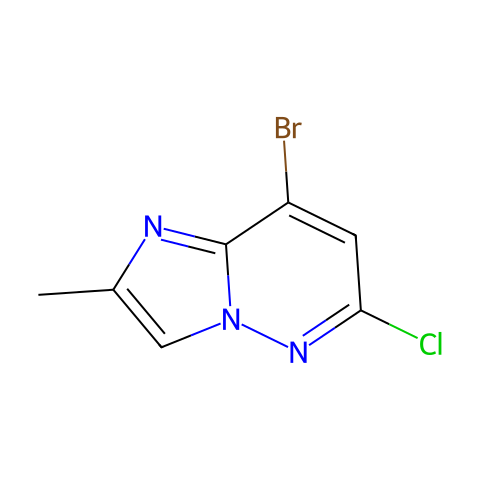 8-BroMo-6-chloro-2-MethyliMidazo[1,2-b]pyridazine结构图