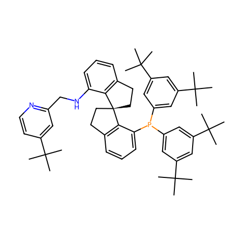 N-[(1R)-7'-[BIS[3,5-BIS(TERT-BUTYL)PHENYL]PHOSPHINO]-2,2',3,3'-TETRAHYDRO-1,1'-SPIROBI[1H-INDEN]-7-YL]-4-TERT-BUTYL-2-PYRIDINEME结构图