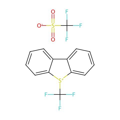 S-(三氟甲基)二苯并噻吩三氟甲基磺酸盐结构图
