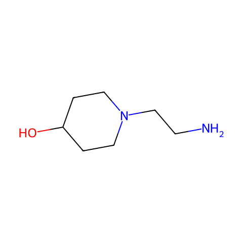 N-(2-氨乙基)-4-羟基哌啶结构图