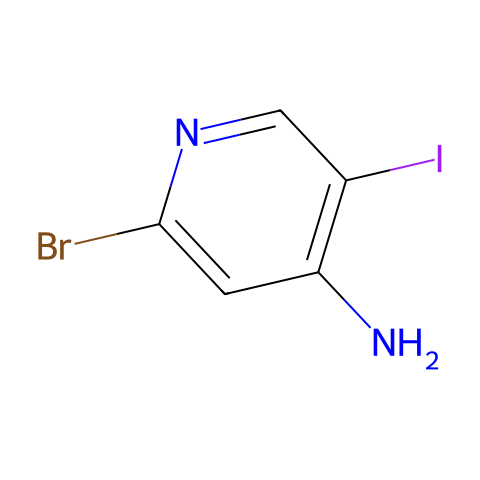 2-溴-5-碘-4-氨基吡啶结构图