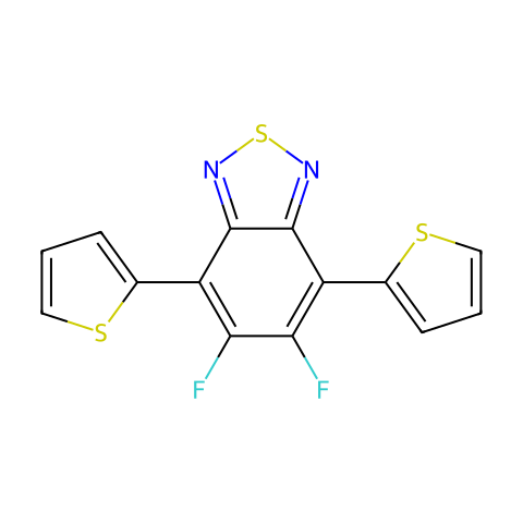 5，6-二氟-4，7-二噻吩基-2，1，3-苯并噻二唑结构图