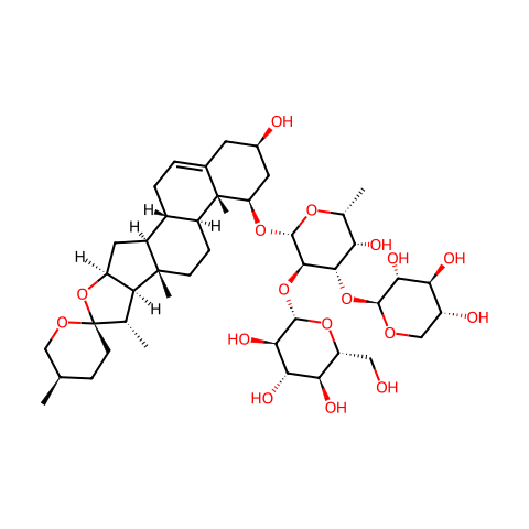 短葶山麦冬皂苷C结构图