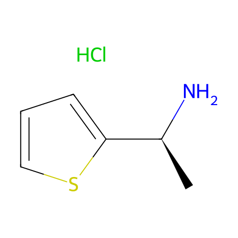 (S)-1-(Thiophen-2-yl)ethanamine hydrochloride结构图