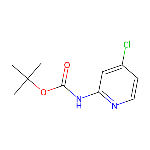 2-BOC-氨基-4-氯吡啶结构图