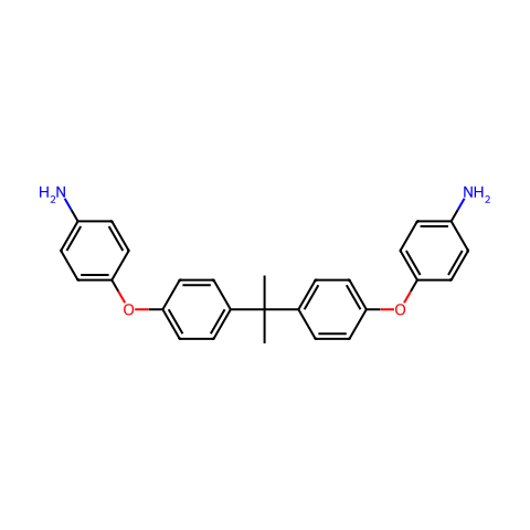 2,2-双[4-(4-氨基苯氧基)苯基]丙烷结构图
