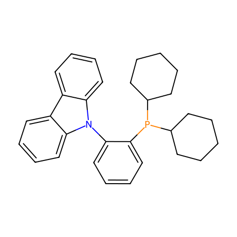 9-[2-(Dicyclohexylphosphino)phenyl]-9H-carbazole结构图