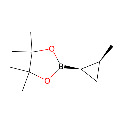 4,4,5,5-tetramethyl-2-[cis-2-methylcyclopropyl]-1,3,2-dioxaborolane结构图