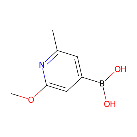 2-Methoxy-6-methyl-4-pyridinyl-boronic Acid结构图