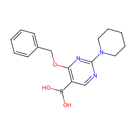 (4-(Benzyloxy)-2-(piperidin-1-yl)pyriMidin-5-yl)boronic acid结构图