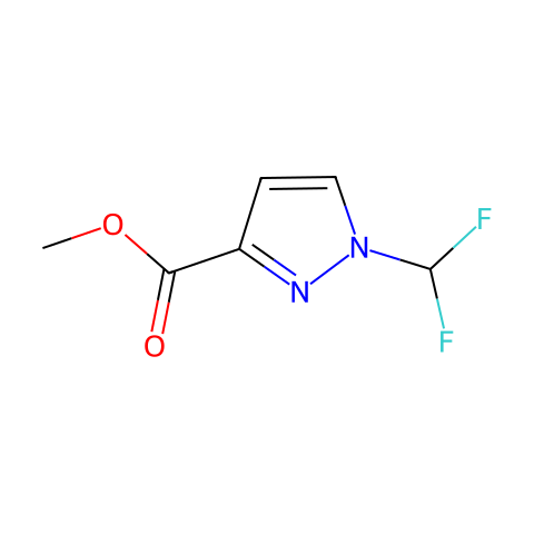 1-difluoromethyl-1H-pyrazole-3-carboxylic acid methyl ester结构图