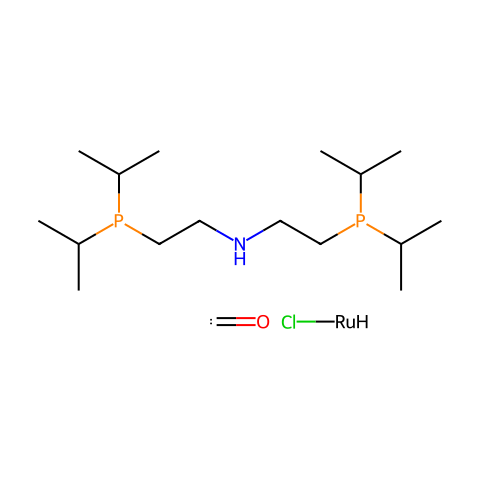 羰基氯氢[双（2-二-异丙基膦酰基乙基）胺]钌（II）结构图