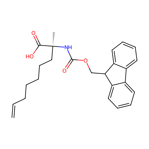 (S)-FMOC-2-(6-庚烯基)丙氨酸结构图
