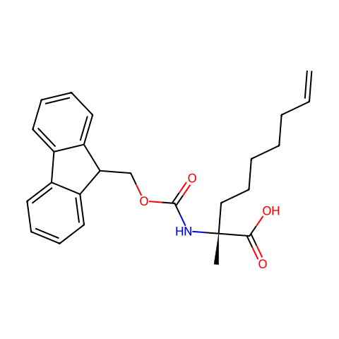 (R)-FMOC-2-(6-庚烯基)丙氨酸结构图