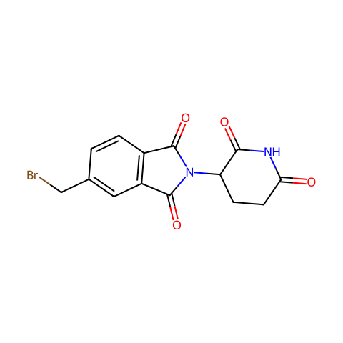 5-(溴甲基)-2-(2,6-二氧代哌啶-3-基)异吲哚啉-1,3-二酮结构图