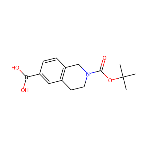 2-Boc-1,2,3,4-四氢异喹啉-6-硼酸(含不等量酸酐)结构图