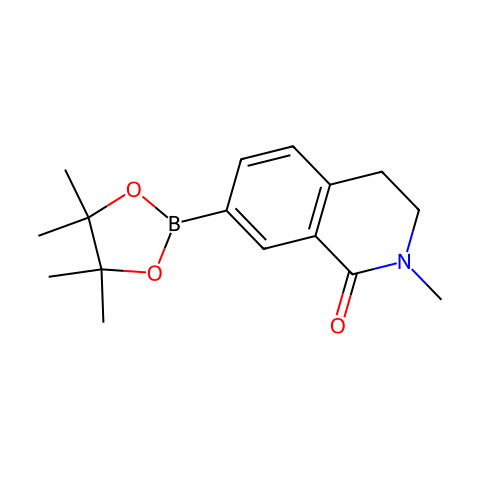 2-methyl-7-(4,4,5,5-tetramethyl-1,3,2-dioxaborolan-2-yl)-1,2,3,4-tetrahydroisoquinolin-1-one结构图
