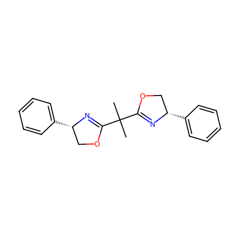 (S,S)-2,2'-异亚丙基双(4-苯基-2-噁唑啉)结构图
