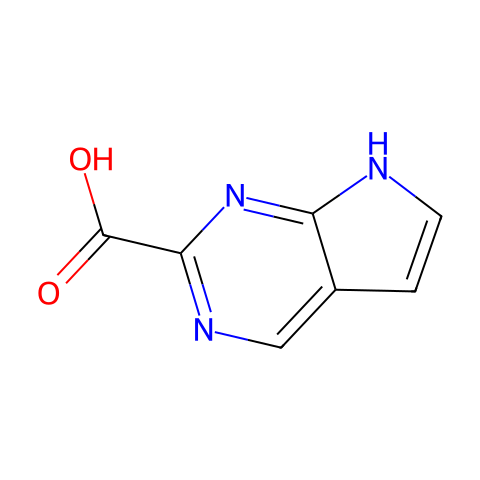 7H-pyrrolo[2,3-d]pyrimidine-2-carboxylic acid结构图