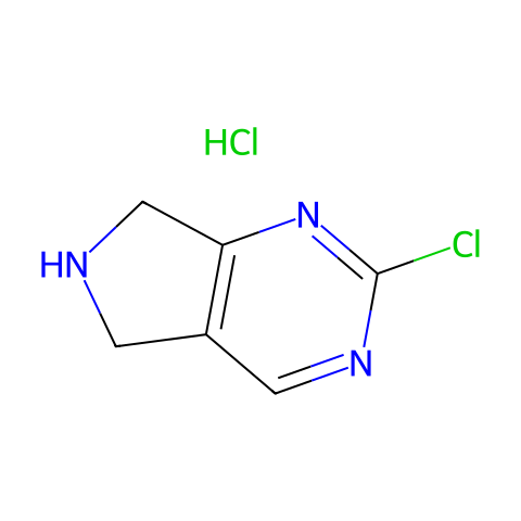 2-Chloro-6,7-dihydro-5H-pyrrolo[3,4-d]pyrimidine hydrochloride结构图