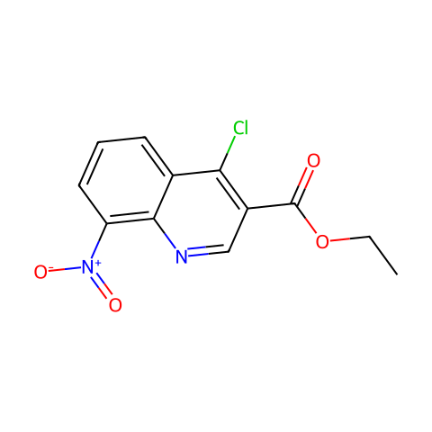 ethyl 4-chloro-8-nitroquinoline-3-carboxylate结构图