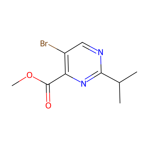 Methyl 5-bromo-2-isopropylpyrimidine-4-carboxylate结构图