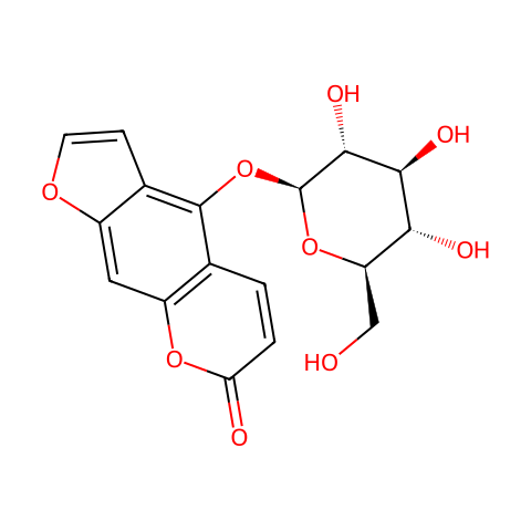 bergaptol-O-glucopyranoside结构图