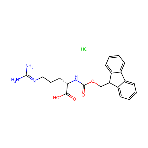 FMOC-L-精氨酸盐酸盐结构图