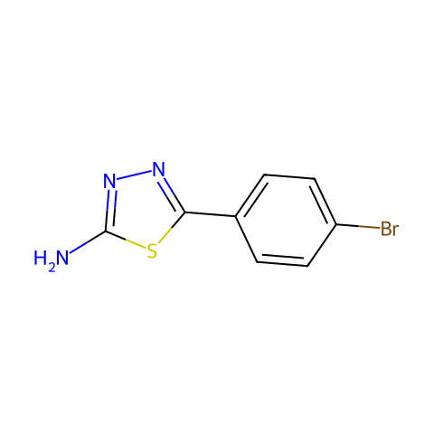 2-氨基-5-(4-溴苯基)-1,3,4-噻二唑结构图